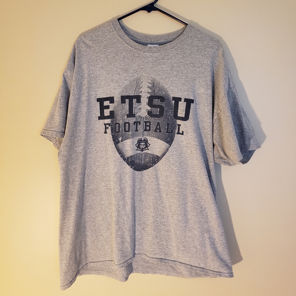 ETSU Football XL Grey Short Sleeve Shirt